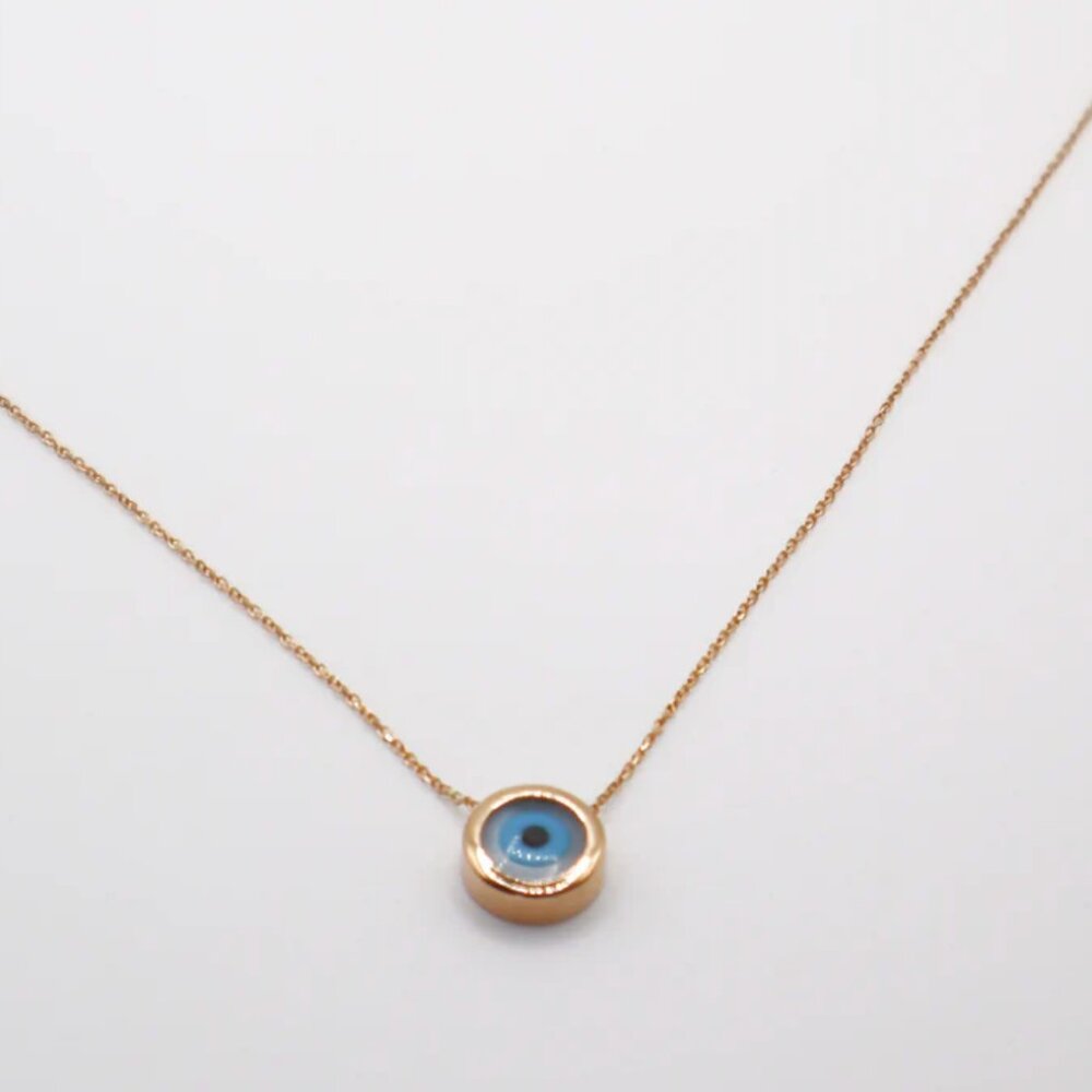 Evil Eye 18k Gold Necklace - Picture 7 of 8